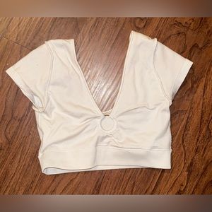 AERIE White Crop Top/Bralette